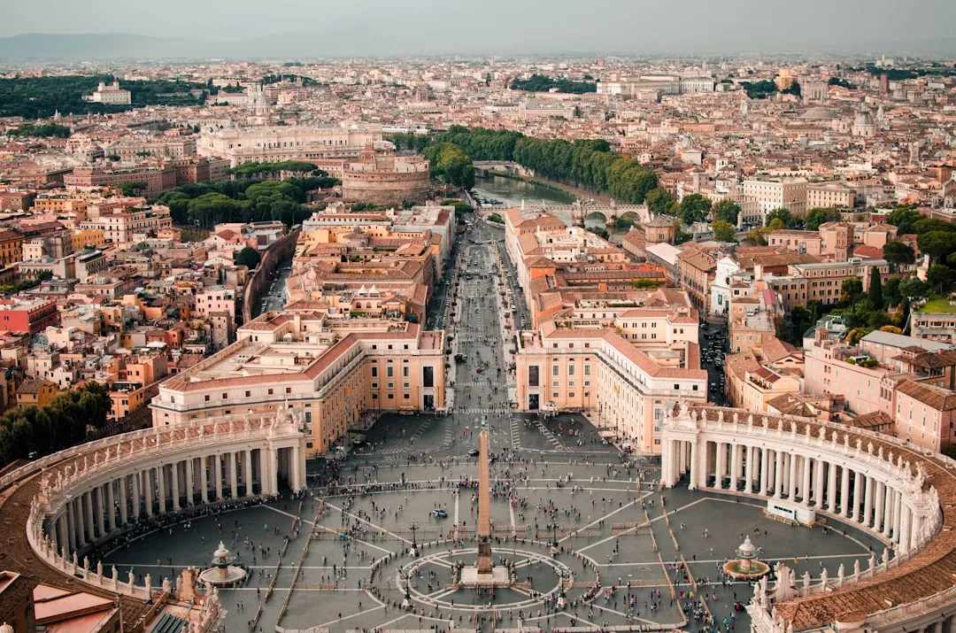 A drone view of Rome