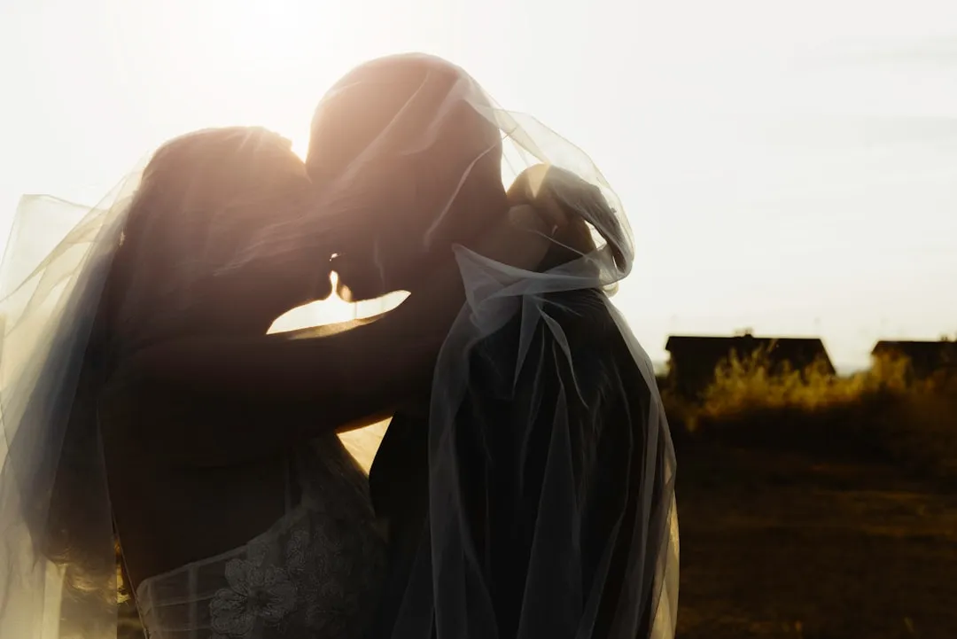 A young couple celebrating love at their wedding in Spain